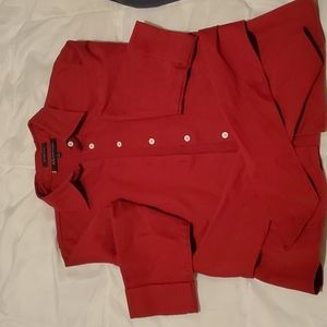 Anne Klein Shirt, Size 6 Ruby Red